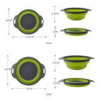 Silicone Folding Drain Basket Vegetable & Fruit Washing Strainer Kitchen Tool