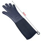 Extra Long Silicone Oven Mitts – Professional Heat Resistant Grill Gloves