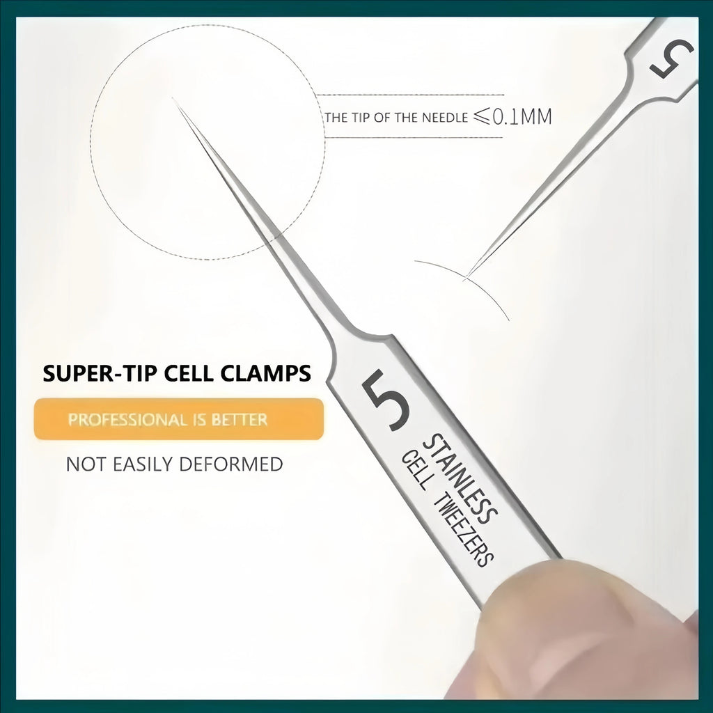 8Pcs Stainless Steel Acne Blackhead Clip Set Facial Pore Cleaner Tool