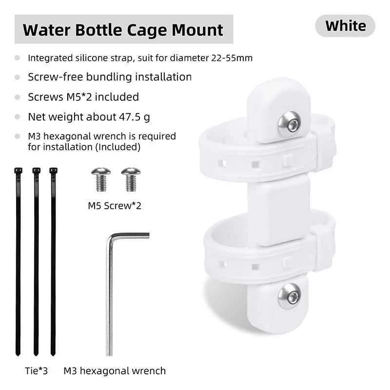 Bike Bottle Cage Mount Adapter Seatpost Frame Holder Universal