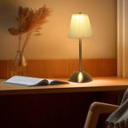 Pleated LED Desk Lamp with Touch Control & 3 Color Lights