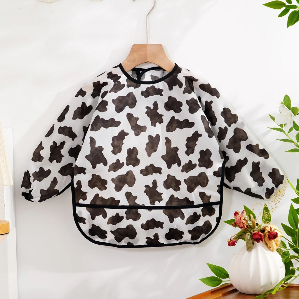 Waterproof Baby Bib Long Sleeve Apron for Feeding & Drawing