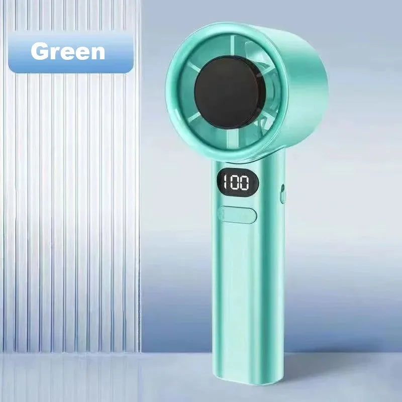 Mini Handheld Fan UK 4-Speed Quiet Portable Fan with Display