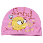 Kids Cartoon Swimming Cap Elastic Fabric Swim Hat