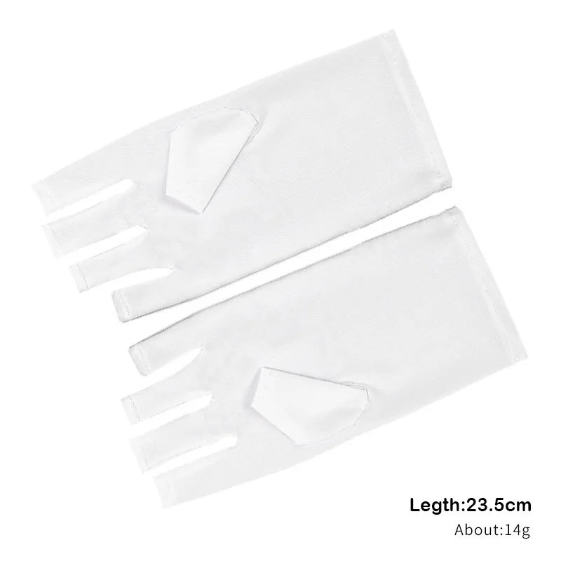 UPF 50+ Nail Art Gloves UV Protection Gloves for Gel Nail Lamp