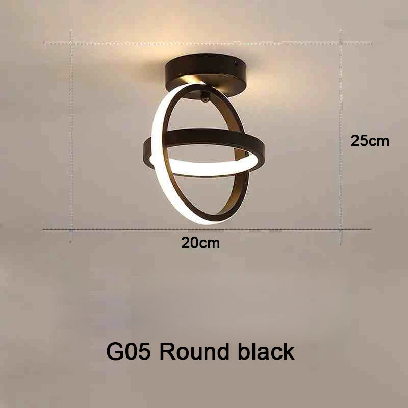 Modern 2 Rings LED Ceiling Light Creative Ceiling Lamp