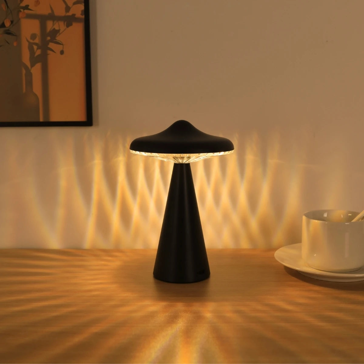 UFO LED Night Light Rechargeable Touch Bedside Lamp Main image
