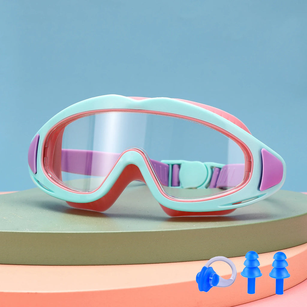 Kids Swimming Goggles Anti-Fog UV Protection Wide View
