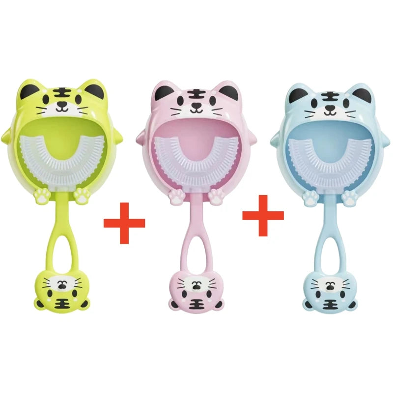 360° U Shape Baby Toothbrush Soft Silicone Kids Teeth Brush
