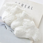 Princess Lace Baby Socks for Girls Cute Ruffle Anti-Skid Socks