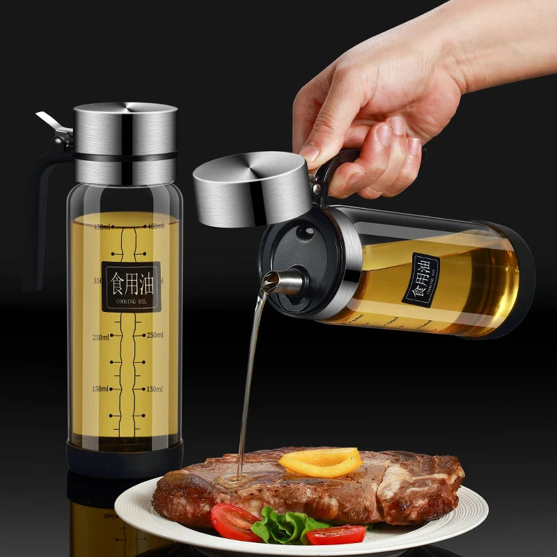 Glass Oil Bottle & Seasoning Set Leakproof Soy Sauce & Vinegar Pot Main image