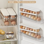 Rolling Egg Holder 2 Layer Fridge Organizer