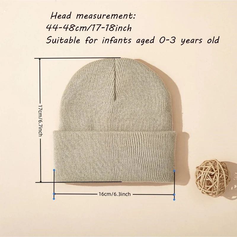 Baby Knitted Winter Hat Soft Warm Newborn Bonnet