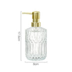 400ML Clear Glass Soap Dispenser Refillable Hand Wash & Sanitizer Bottle
