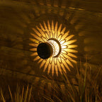 Solar Mandala Sunflower Wall Light Waterproof Outdoor LED Garden Lamp