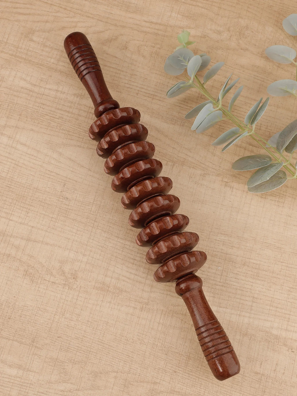 Wooden Therapy Massage Roller Stick for Muscle & Fascia Relief