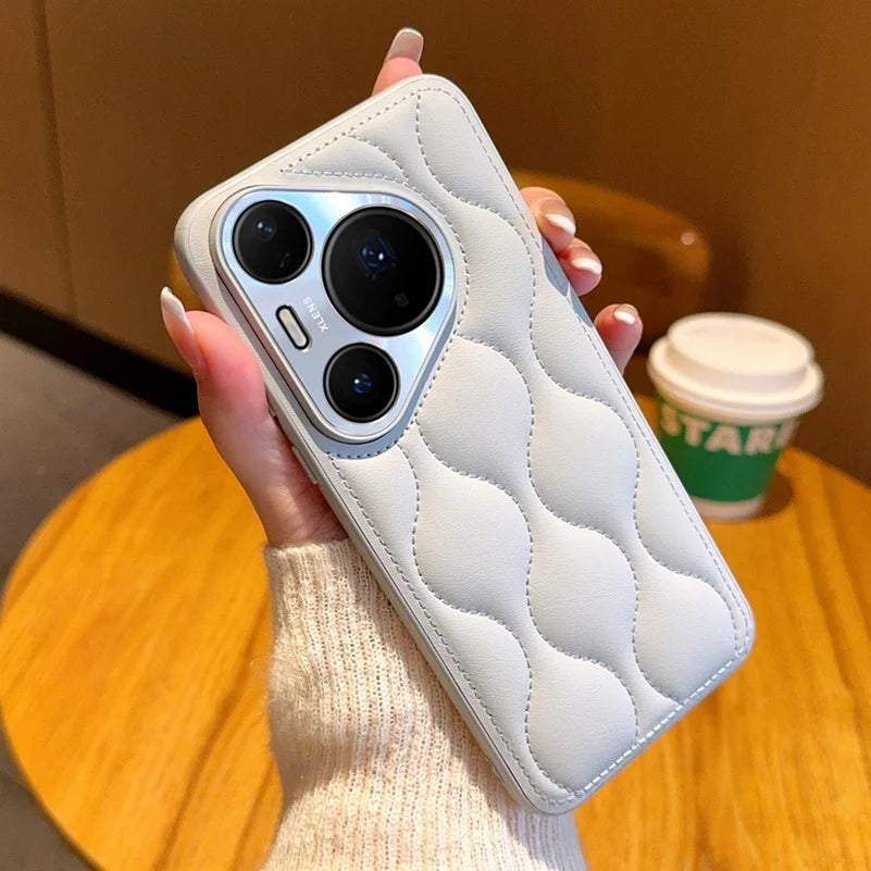 Leather Grain Lens Protection Case for Huawei Pura 80 & Mate 70 60 Pro