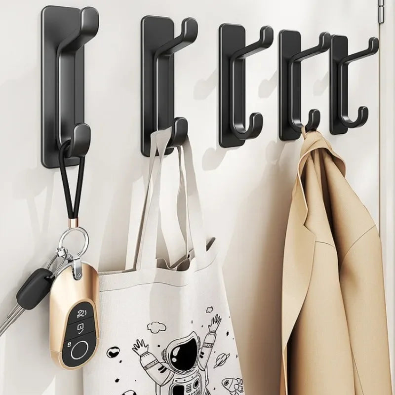 5Pcs Heavy Duty Self-Adhesive Hooks No-Drill Wall Storage Hooks Main image