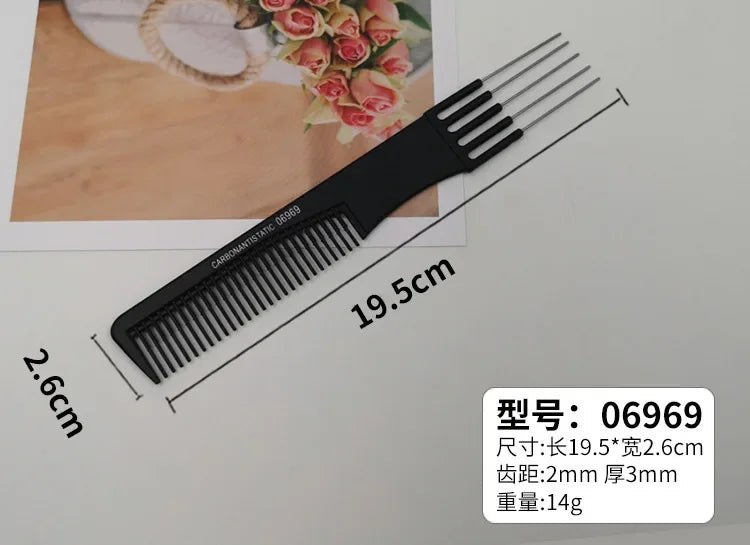 Rat Tail Comb | Fine Tooth Stainless Steel Salon Comb