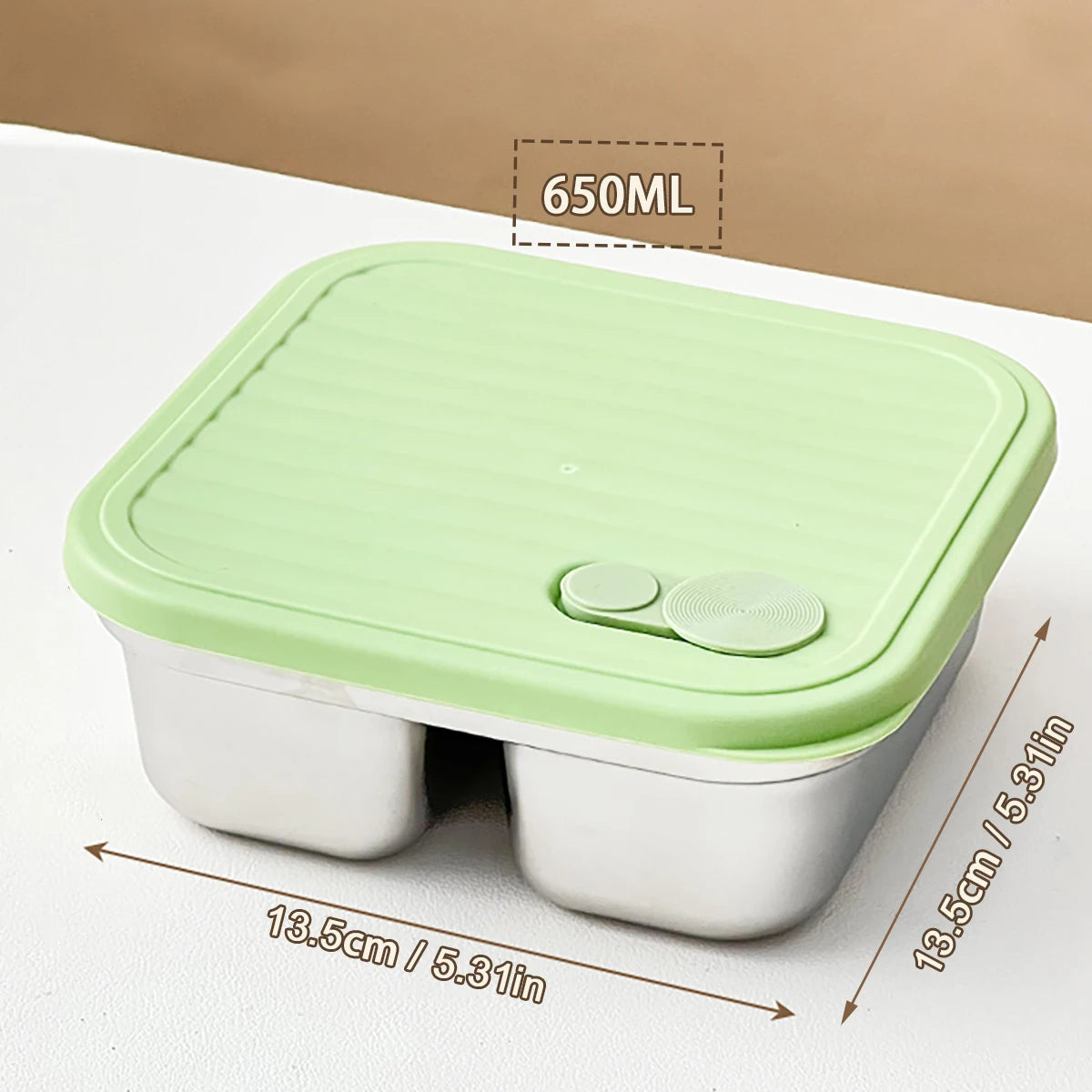 WORTHBUY 304 Stainless Steel Lunch Box Leakproof Stackable Food Container
