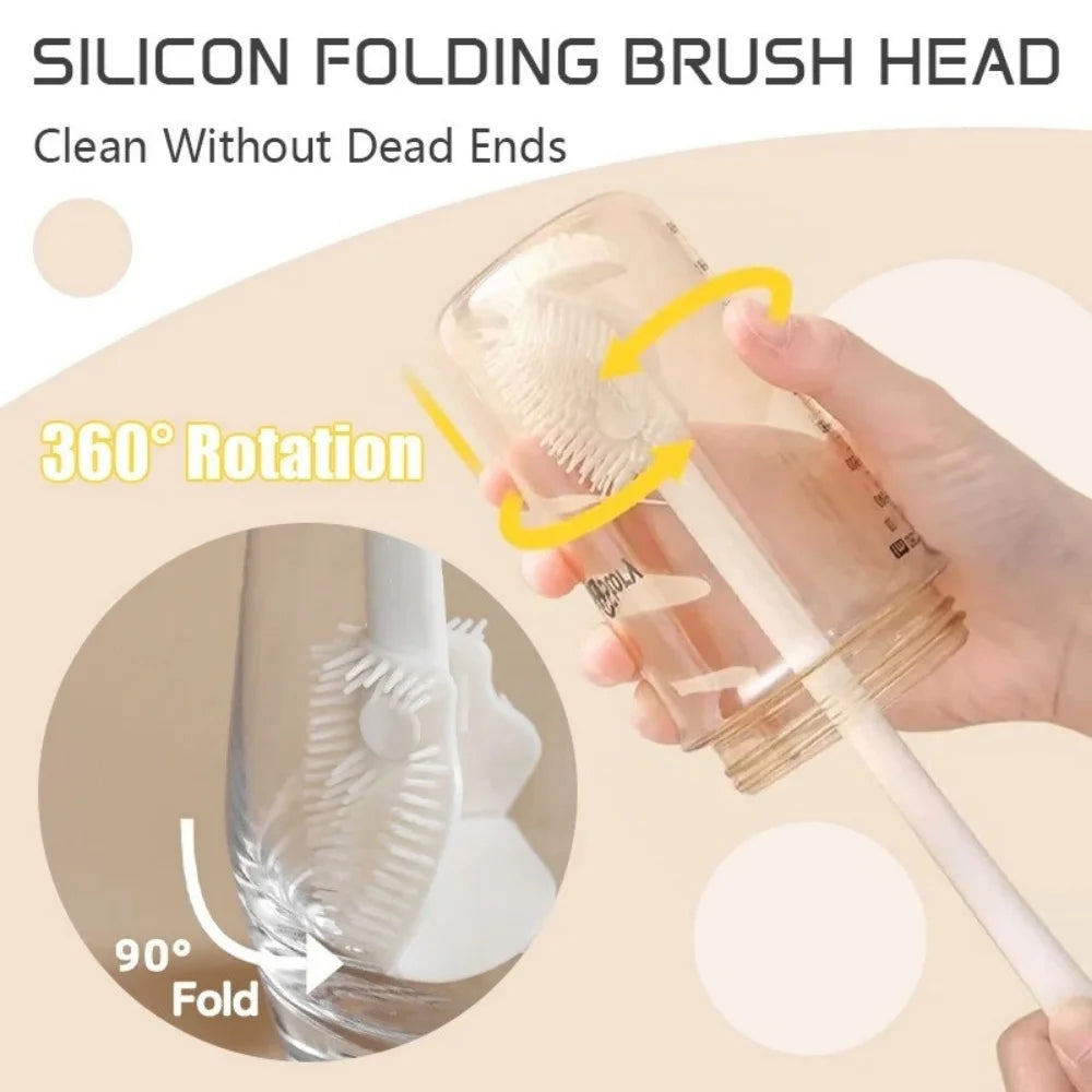 3-in-1 Silicone Bottle Cleaning Brush Long Handle Secondary image