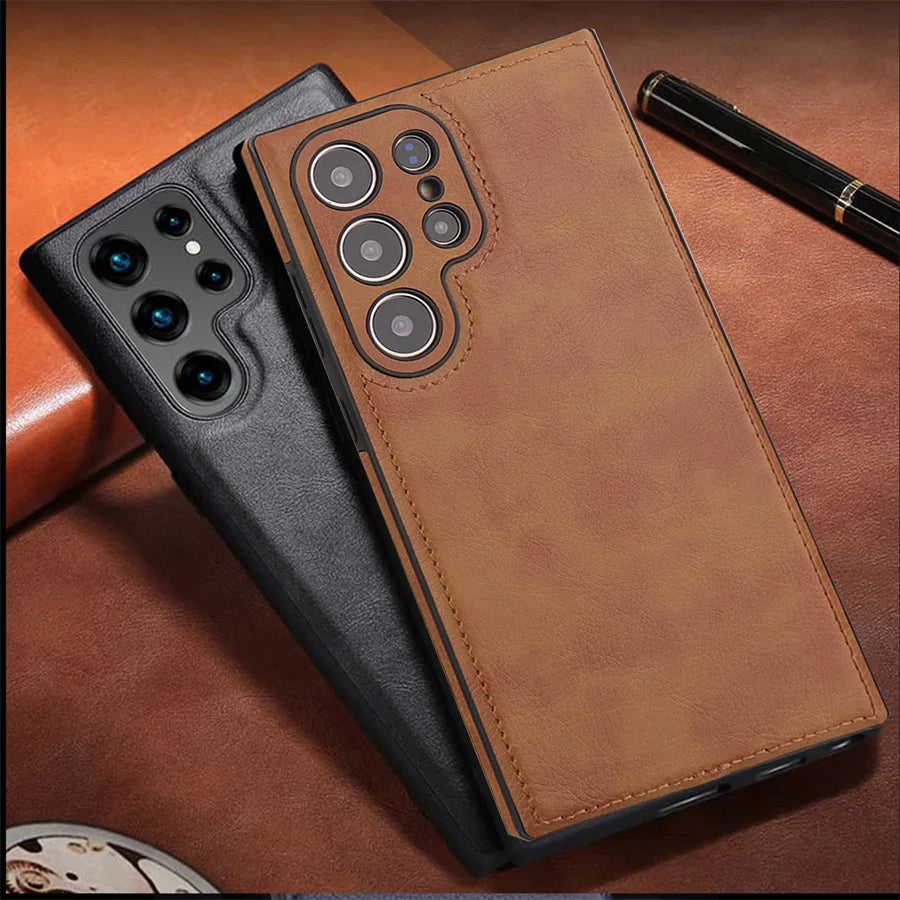 Luxury Vintage PU Leather Case for Samsung Galaxy S22 S23 S24 S25 S26 Secondary image