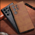 Luxury Vintage PU Leather Case for Samsung Galaxy S22 S23 S24 S25 S26