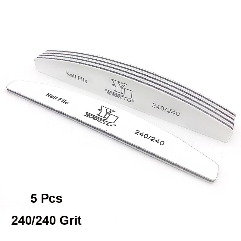 5Pcs Nail File Set Professional Grit Manicure Buffer Kit
