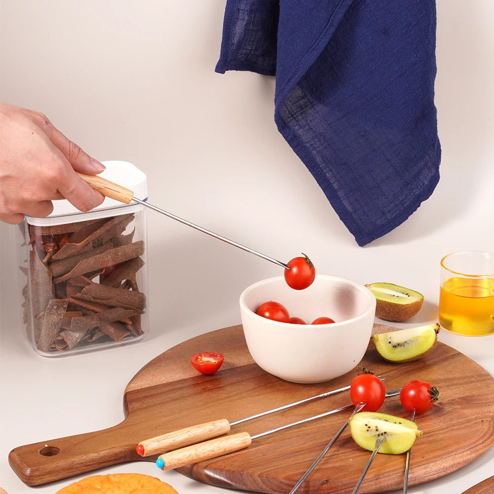 Fondue Fork Set Stainless Steel 6–24Pcs Long Chocolate & Fruit Forks