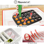 UNTIOR Silicone Baking Mat Non-Stick Dough Kneading & Pizza Rolling Pad