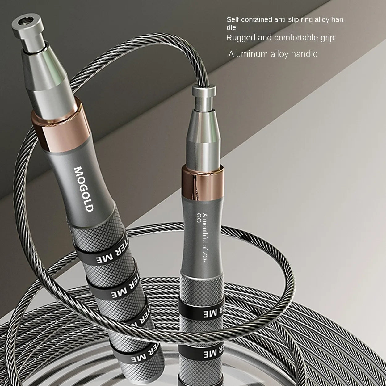 Self-Locking Bearing Skipping Rope Aluminium Handle Adjustable Speed Secondary image