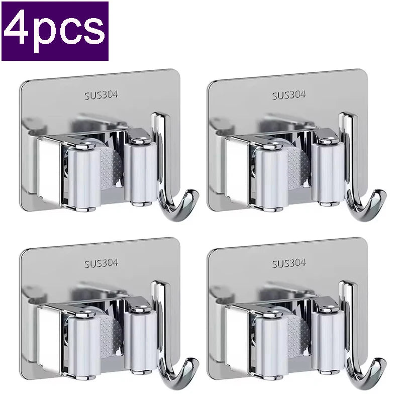 Mop Clip Holder Stainless Steel Organizer