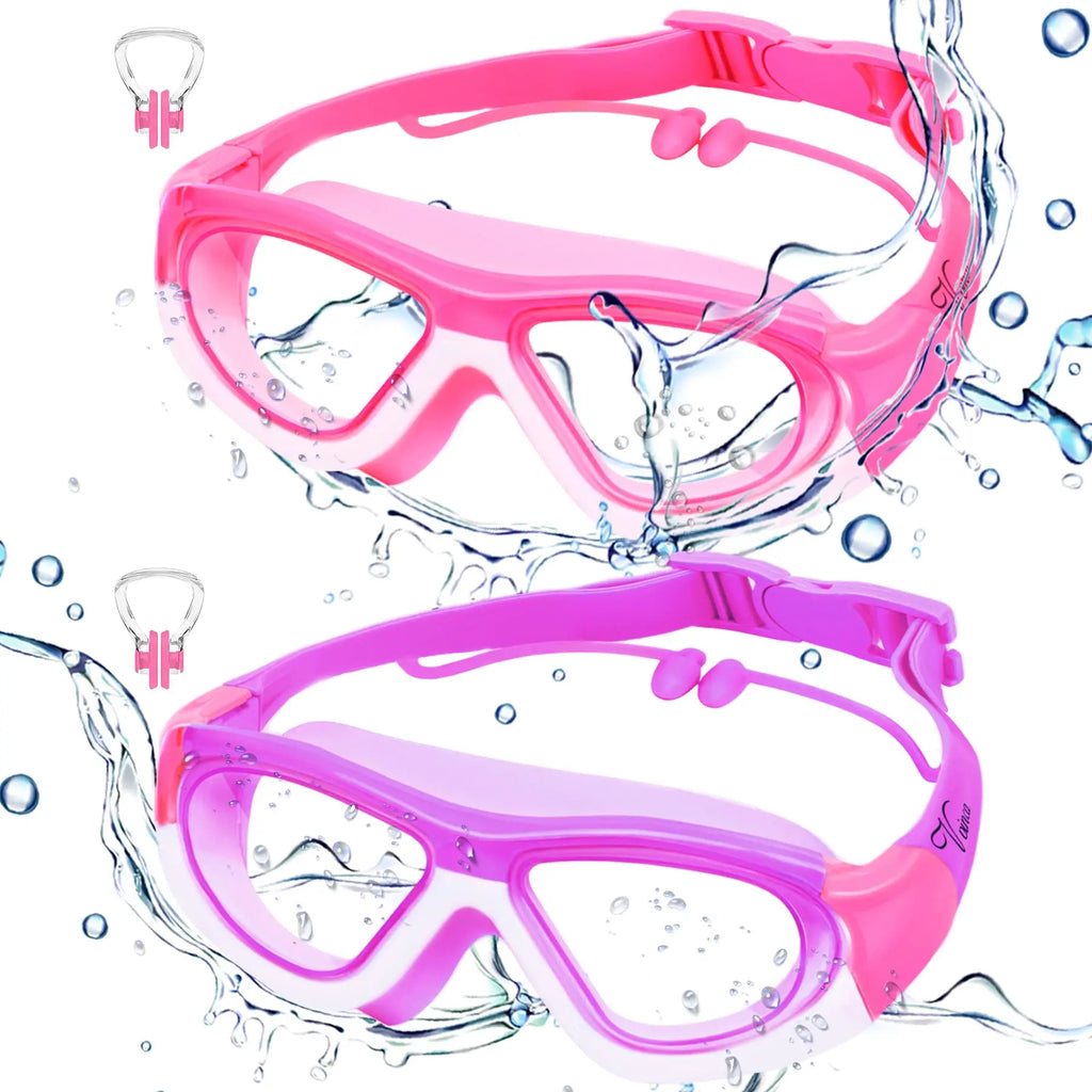 Kids Swimming Goggles UK | Waterproof Anti-Fog Large Frame Swim Glasses