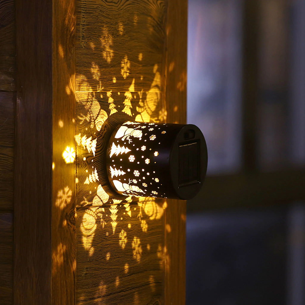 Solar Mandala Sunflower Wall Light Waterproof Outdoor LED Garden Lamp