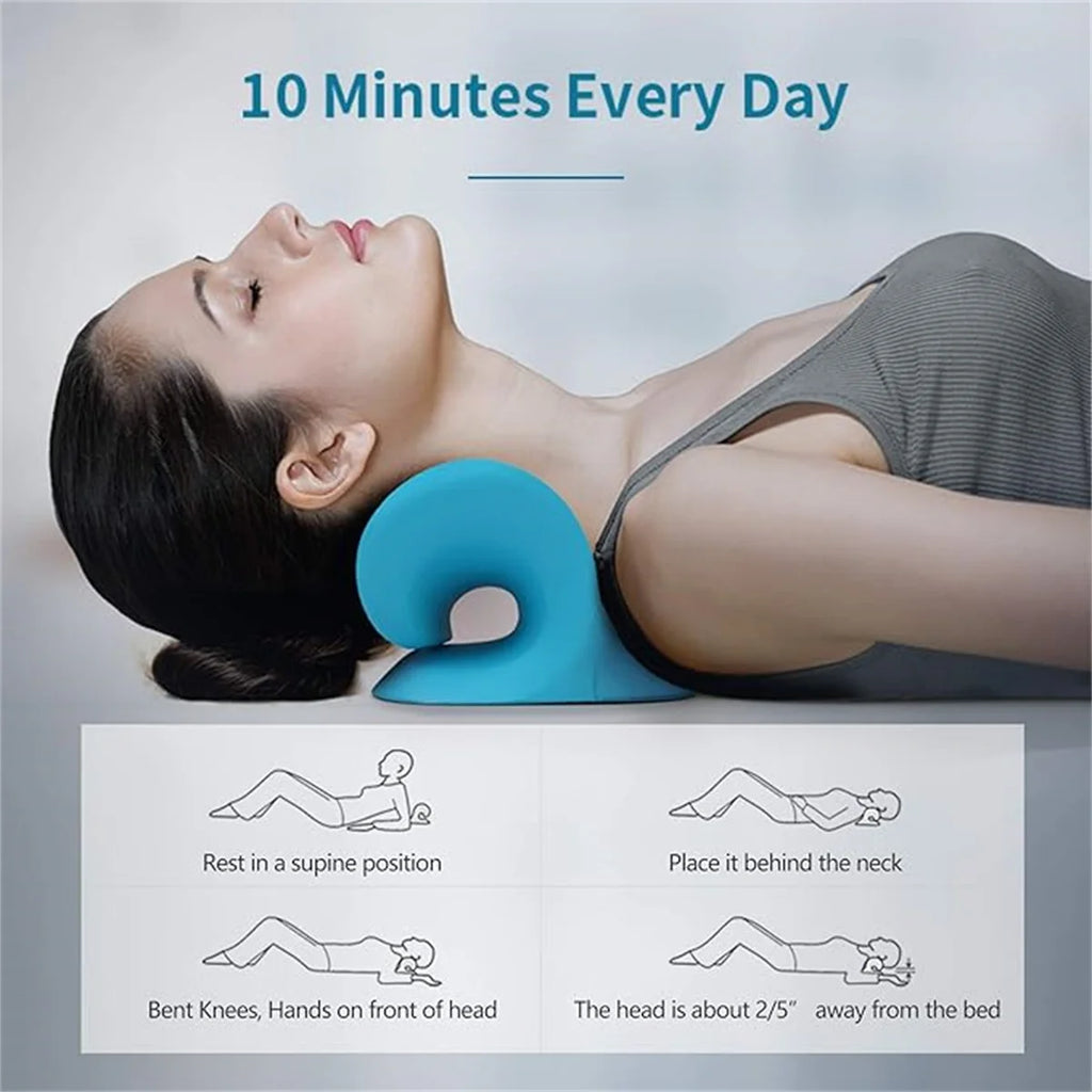 C Shape Neck Shoulder Relaxer Cervical Traction TMJ Pain Relief
