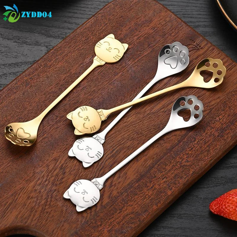 Cat Claw Spoon Stainless Steel – Cute Coffee, Tea & Dessert Mixing Spoon