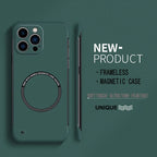 Magnetic Frameless Case for iPhone 15 14 13 12 11 Pro Max