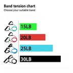 1pc 4-Level Resistance Bands with Handles for Home Workout Fitness