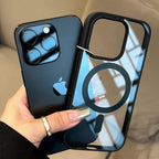 Natural Titanium MagSafe Case for iPhone 11 12 13 14 15 16 Pro Max