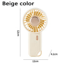 MEET SUN Mini Handheld Fan UK 3-Speed USB Rechargeable