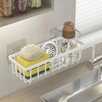 Kitchen Sink Organizer No-Drill Sponge & Brush Storage Rack