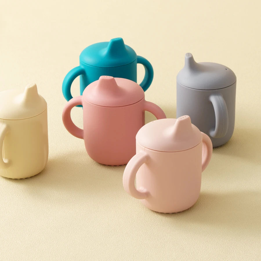 Silicone Baby Feeding Cup Portable Learning Water Cup