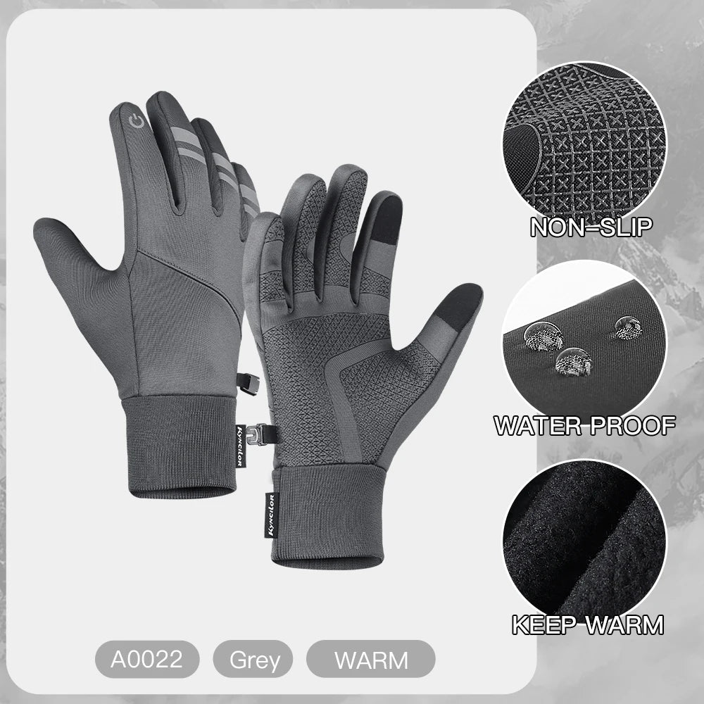Winter Waterproof Cycling Gloves Touchscreen Windproof MTB Gloves