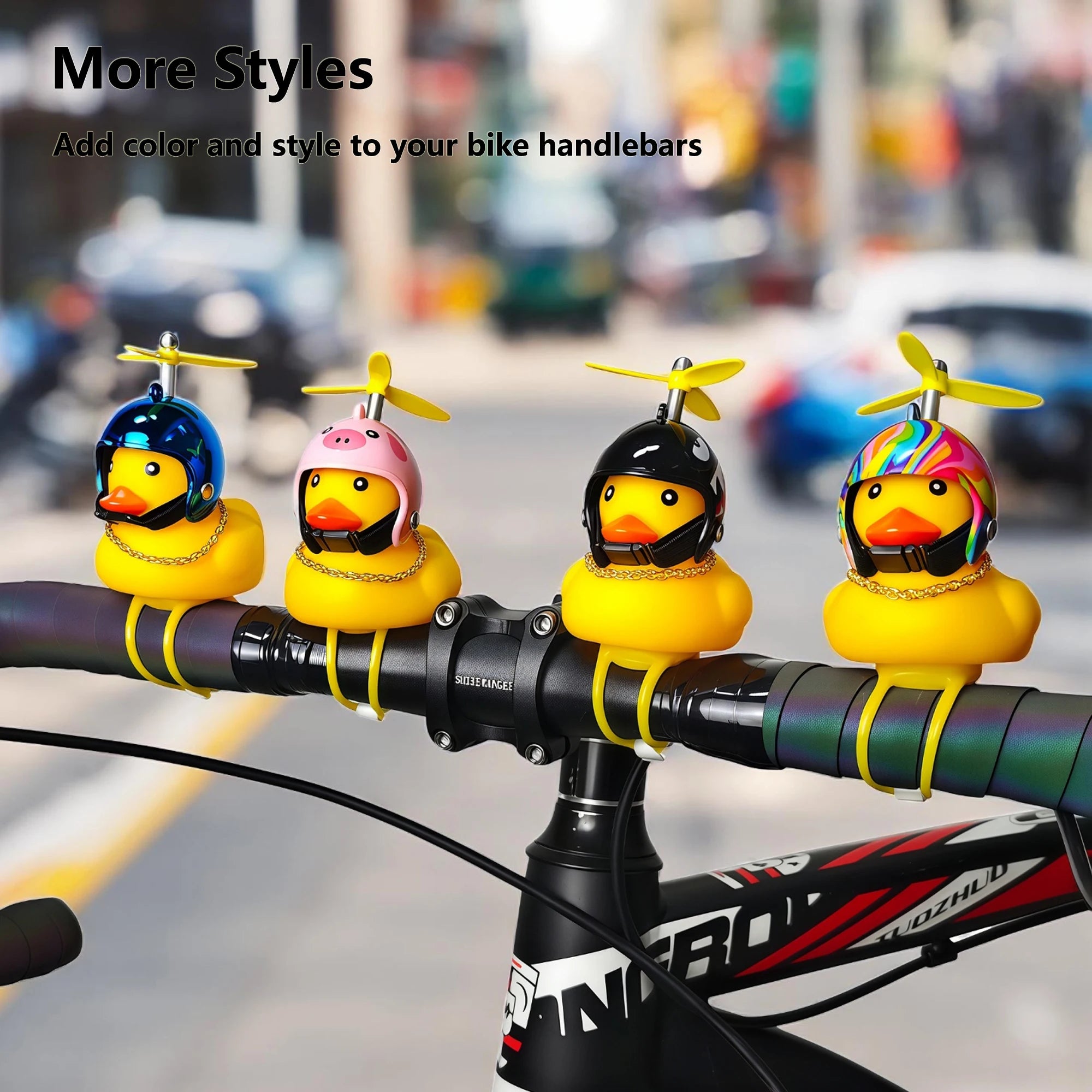 Yellow Duck Bicycle Bell Cute Cartoon Duck Bike Light Accessory