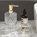 400ML Clear Glass Soap Dispenser Refillable Hand Wash & Sanitizer Bottle