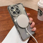 Glitter Diamond Magnetic Case for iPhone 17 16 15 14 13 12 11 Pro Max