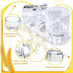 Mini Plastic Beer Mugs 1oz Clear Shot Glasses with Handle