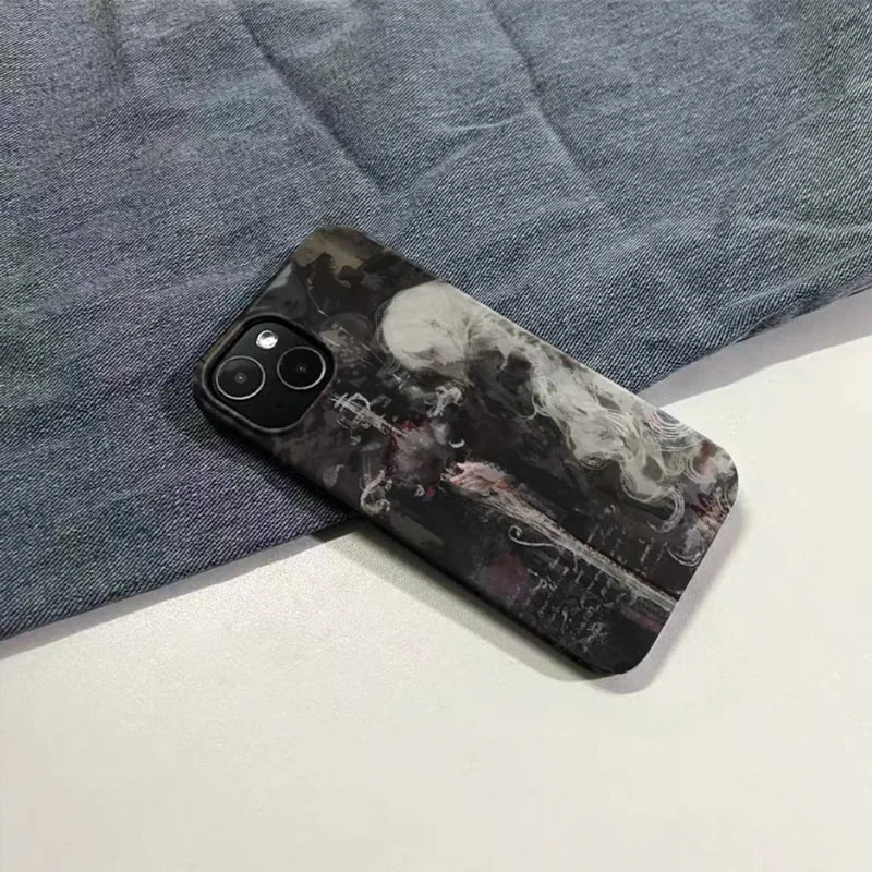 White Hair Witch Art Case for iPhone 16 15 14 13 12 Pro Max