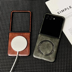 Retro Leather MagSafe Case for Motorola Razr 60 50 Ultra