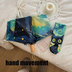Buy Cute Cat Cartoon Automatic Folding Umbrella UV Sun & Rain